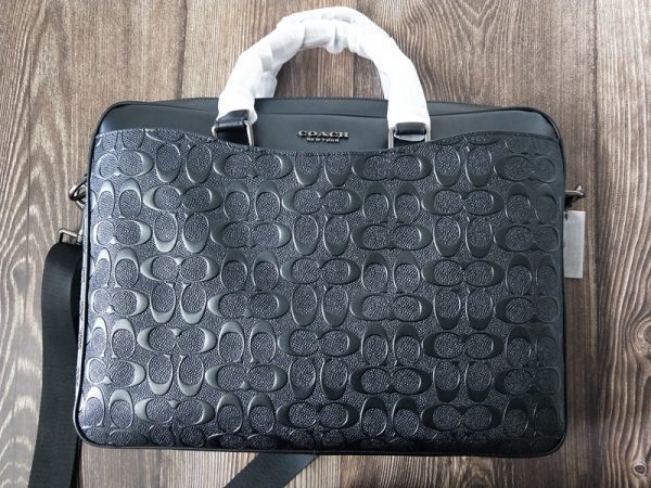 コーチ COACH レザー 2WAY ビジネスバッグ ブリーフケース メンズ F72973 ブラック 保存袋付き 新品未使用_画像1