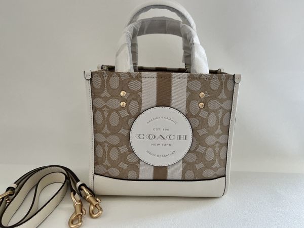 コーチ COACH ハンドバッグ レディース ショルダーバッグ 2WAY ジャガード ベージュ 保存袋付き 新品未使用_画像1