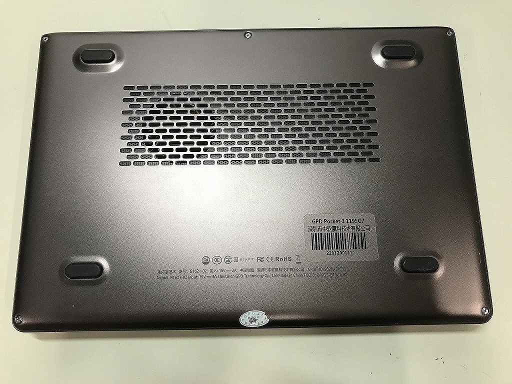 【1円スタート】 ジーピーディー GPD 【ジャンク】ミニノートパソコン SSDなし Pocket3(1195G7)_画像4