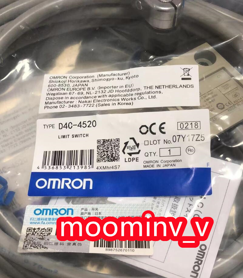 10個入り 新品 OMRONオムロン 小型セーフティ スイッチ D4C-4520　長さ３Ｍ　 【６ヶ月保証】_画像1
