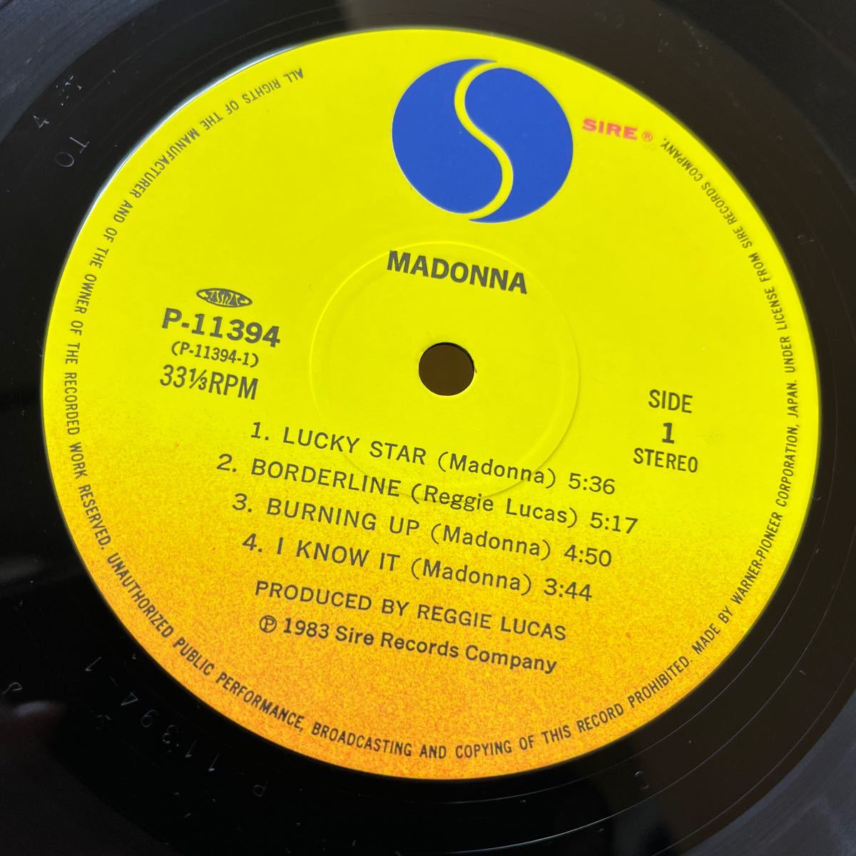 YK8072 LP同梱可　マドンナ/バーニング・アップ LPレコード 帯付 Madonna 現状品　1110_画像7