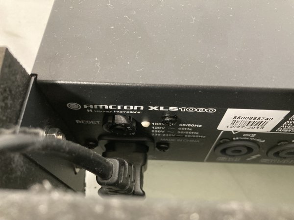 【中古品】Amcron XLS1000 アムクロン パワーアンプ　音響機器 動作確認済み 台座付き　1FA3-Ｔ120-11HA038_画像6