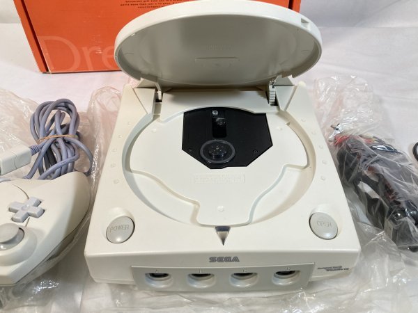 【中古品】Dreamcast ドリームキャスト 本体 HKT-3000 湯川専務版 オレンジ箱 通電動作確認済み　箱取説内袋付き 1FA1-Ｔ100-11HA012_画像3