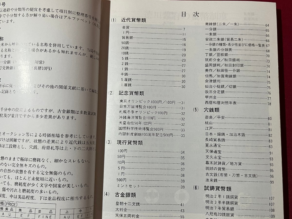 ｚ◆ 日本貨幣型録 1986年版 近代貨幣・古金銀・穴銭・紙幣・軍票 昭和60年19版発行 日本貨幣商協同組合 / N19の画像3