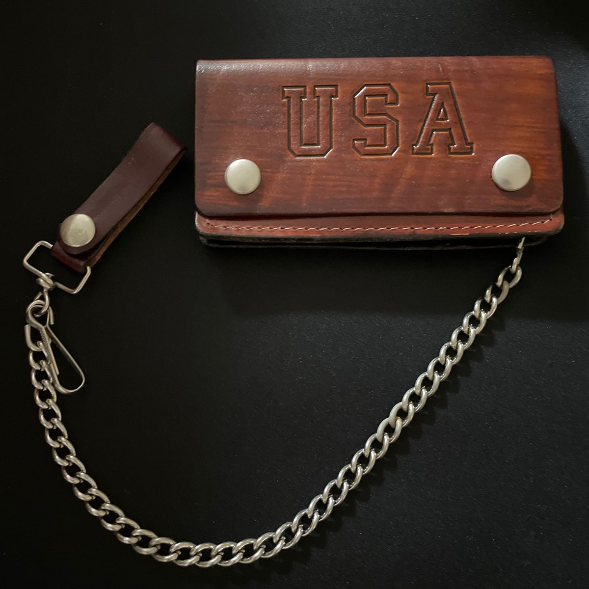 新品】アメリカ製 ヴィンテージ ウォレットチェーン バイカー 新品】アメリカ製 ヴィンテージ ウォレットチェーン バイカー