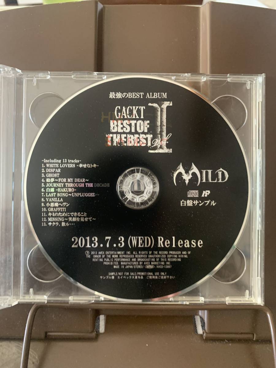 非売品/sample 　GACKT BEST OF THE BEST vol .Ⅰ-MILD-　白盤サンプル　2013.7.3Release_画像2