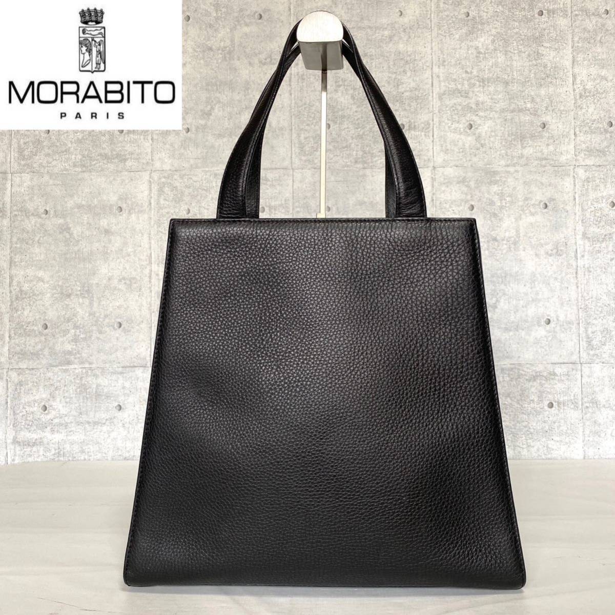 良品 MORABITO モラビト シボ革 ブラック 黒 定価約20万程 ゴールド