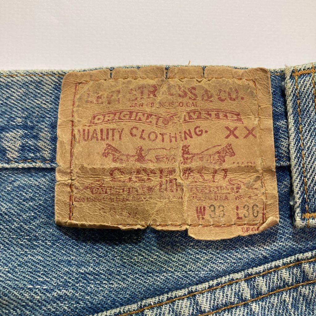 ハチマル☆ペンキ 80s USA製 Levis 501 W33L36 ビンテージ ダメージ リーバイス 501 クラッシュ グランジ_画像6