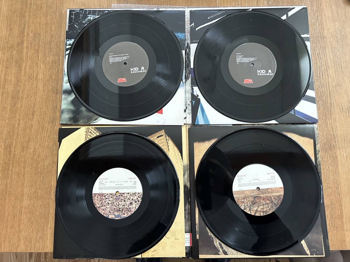10インチ LP盤×2アルバムセット RADIOHEAD レディオヘッド KID A AMNESIAC 各2枚組 レコード EU盤 オリジナル 程度良好 トムヨーク_画像7