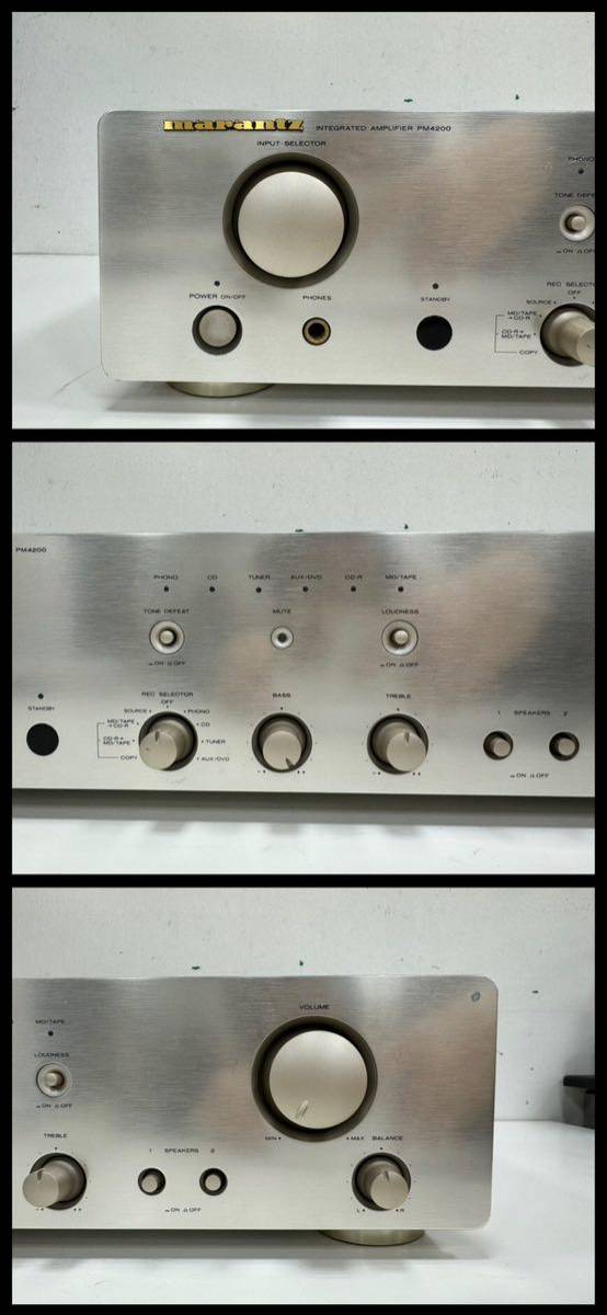 △Marantz マランツ PM4200/F1N プリメインアンプ リモコン 音響機器 アンプ 通電のみ(KS11-103)_画像4