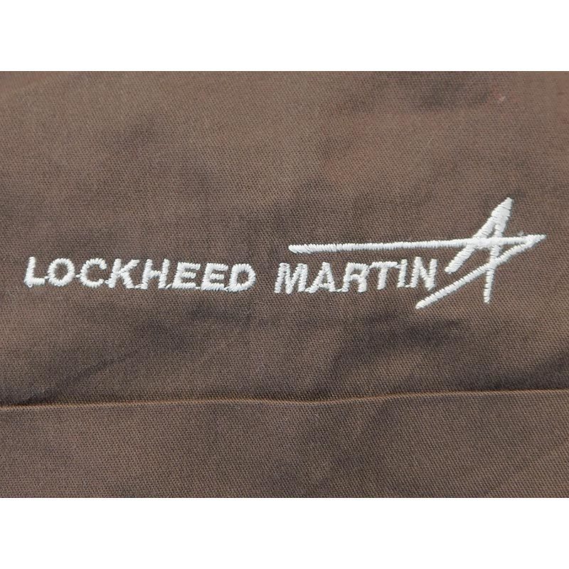 ＜LOCKHEED MARTIN／ロッキード・マーチン＞ロングスリーブ（長袖）ワークシャツ・茶/ブラウン・LARGE・未使用品・即決の画像3