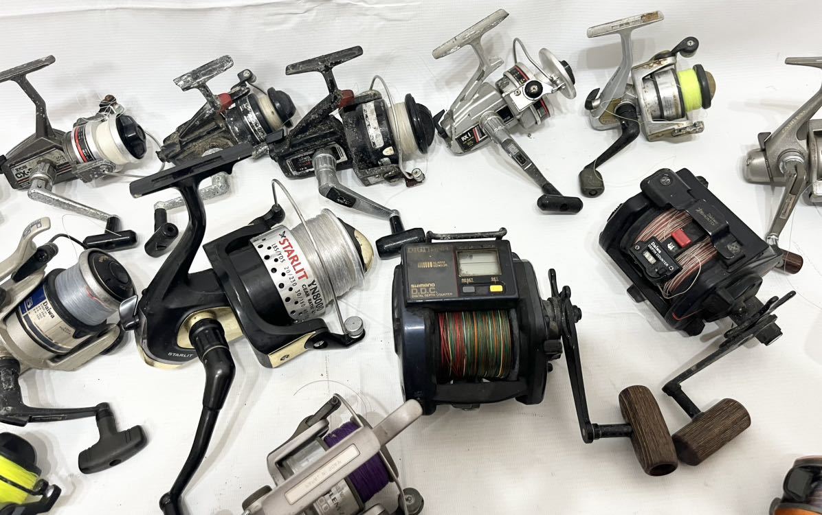 リール まとめ Daiwa SHIMANO 等　スピニングリール ベイトリール 釣り具 釣り用品 20個　舟釣り　磯釣り　動作未確認ジャンク　_画像6