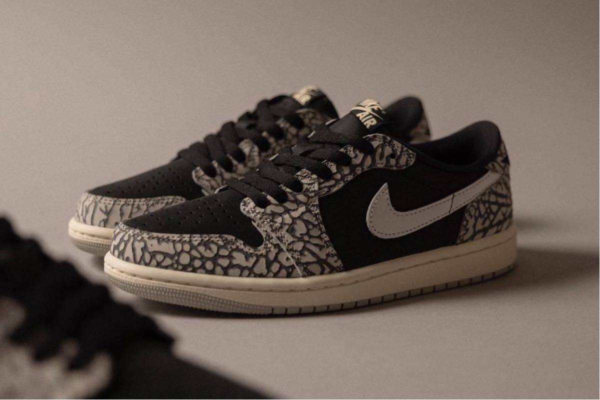 即決 NIKE AIR JORDAN 1 retro low OG Black Cement US10 28 0cm 国内