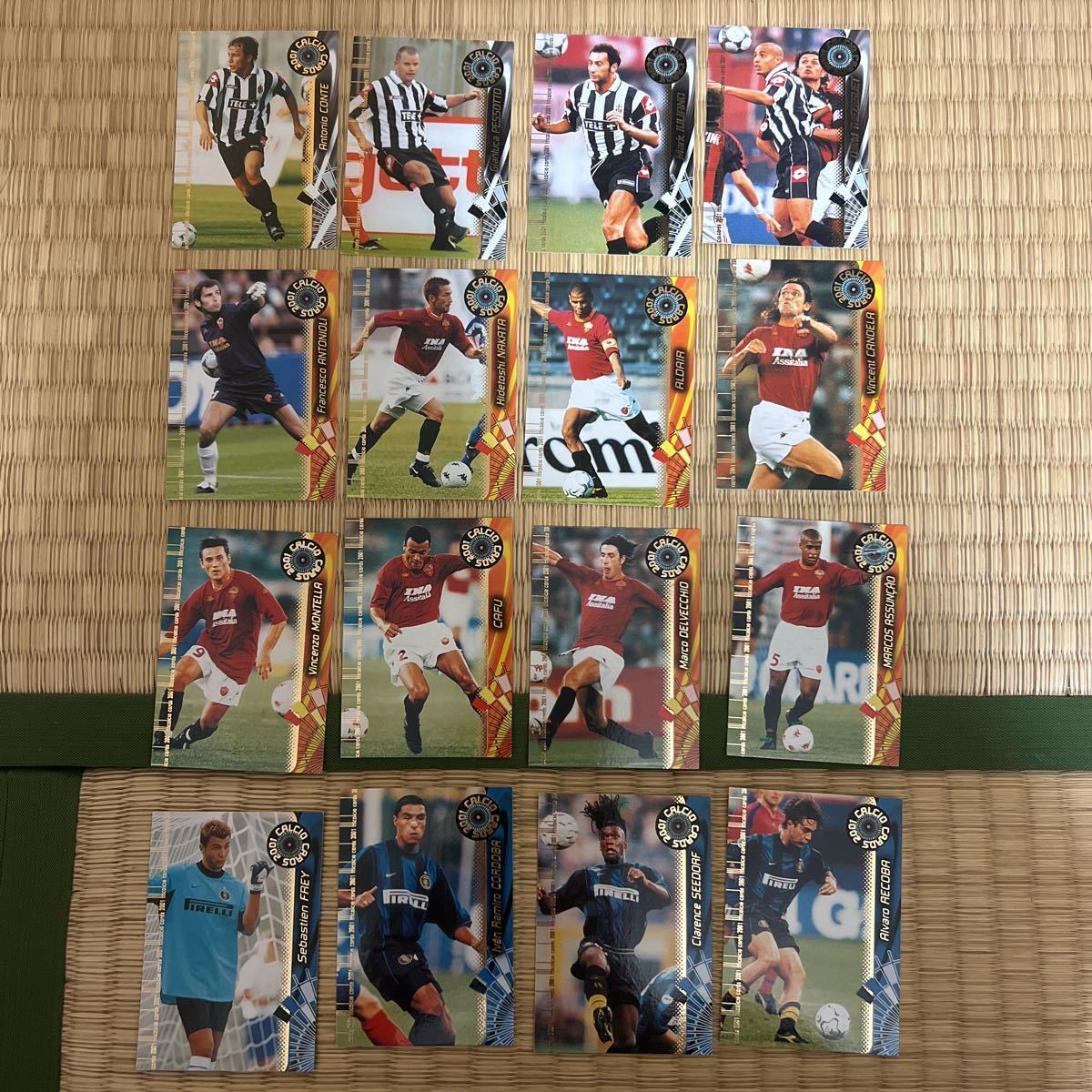 panini calcio cards 2001 大量まとめ売り 中田英寿など_画像1