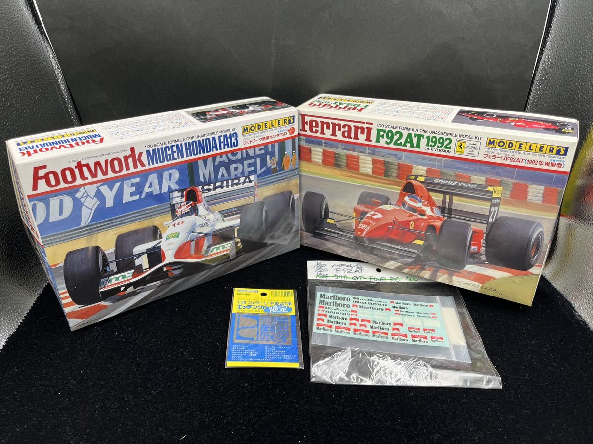 モデラーズ 1/20 フットワーク無限ホンダFA-13 フェラーリF92AT 1992 F1 2台セット【未組立,別売りデカール&エッチングパーツ付き】_画像1