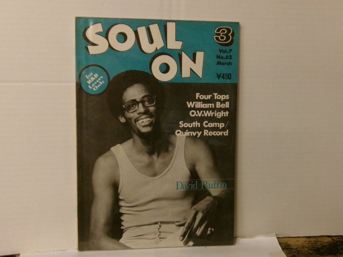 ▲書籍・本 SOUL ON Vol.7 No.62 MAR 1978 DAVID RUFFIN / FOUR TOPS 他 日本リズム＆ブルースF.C.発行◇r51105_画像1