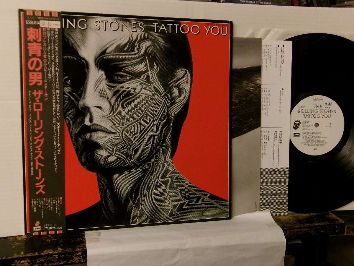 ▲LP ROLLING STONES ローリング・ストーンズ / TATOO YOU 刺青の男 帯付・見本盤 東芝 ESS-81455◇r51118_画像1