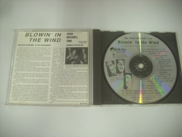 ■ 輸入USA盤 CD 　THE CHAD MITCHELL TRIO / BLOWIN' IN THE WIND チャド・ミッチェルトリオ 風に吹かれて FOLK ERA FE3313CD ◇r51102_画像3