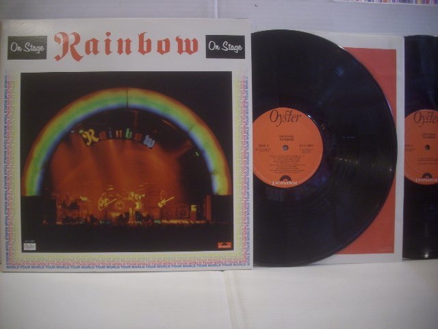 * import USA record double jacket LP RAINBOW / ON STAGE black moa z* Rainbow on * stage 1977 year OYSTER OY-2-1801 *r51110