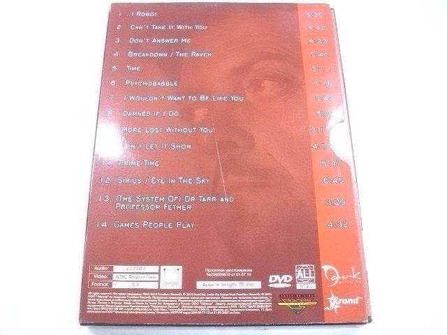 [輸入DVD] ALAN PARSONS / Eye to Eye / EYE 2 EYE Live in Madrid / リージョンオール　◇r51118_画像2