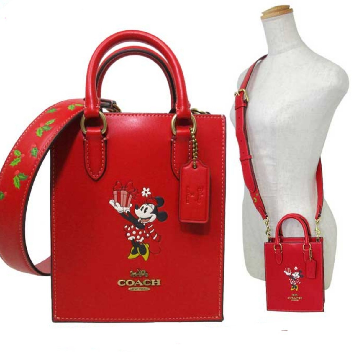 コーチ バッグ COACH X DISNEY ミッニー コーチ × ディズニー ノース/サウス ミニ トート 2WAY ミニバッグ CN022 B4RGO レディース