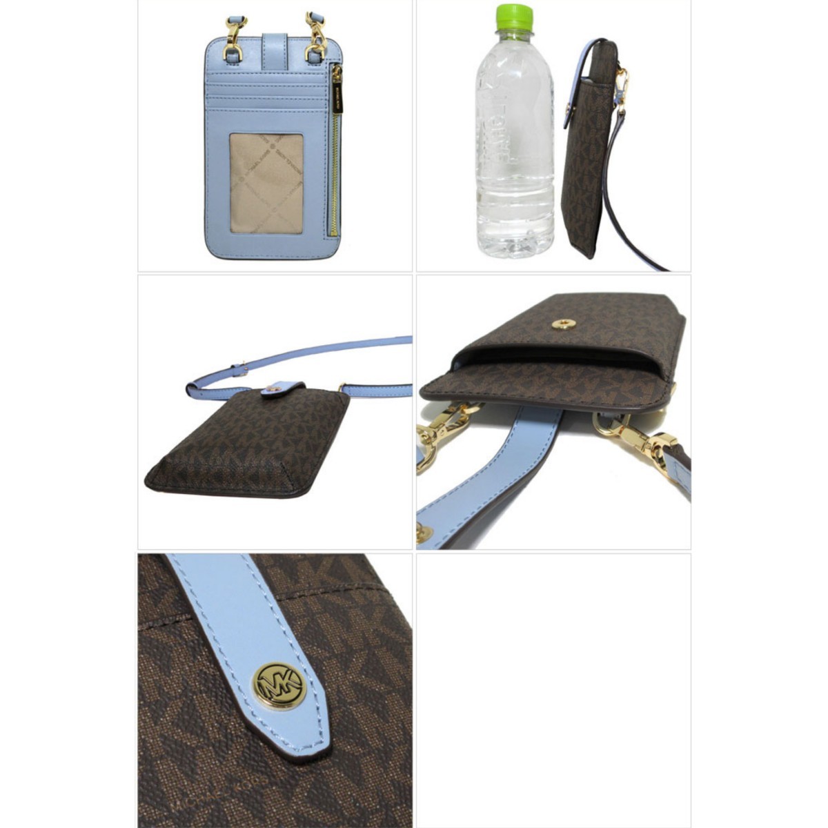 マイケルコース MICHAEL KORS ジェット セット トラベル MK シグネチャー スマホショルダー 斜めがけ 35R3GTVC2B PALE BLUE レディース _画像2