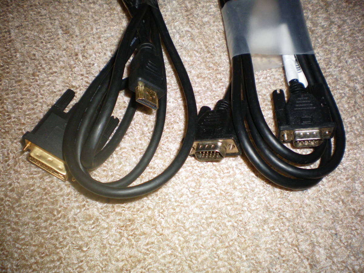 DVI - HDMI 変換ケーブル 2m 金メッキ端子 おまけに未使用のVGAケーブル付 全国レターパック520円発送可能_画像6