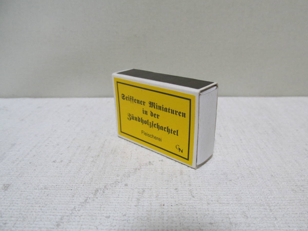 5 matchbox miniature Germany handicraft wooden [ meat shop ] Matchbox Match BOX