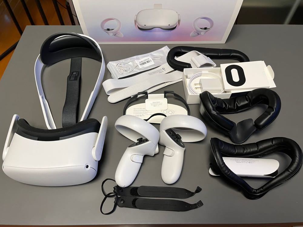 Oculus（現Meta）VRゴーグル Quest2 256GB + Eliteストラップ、オプション数点【中古】_画像3