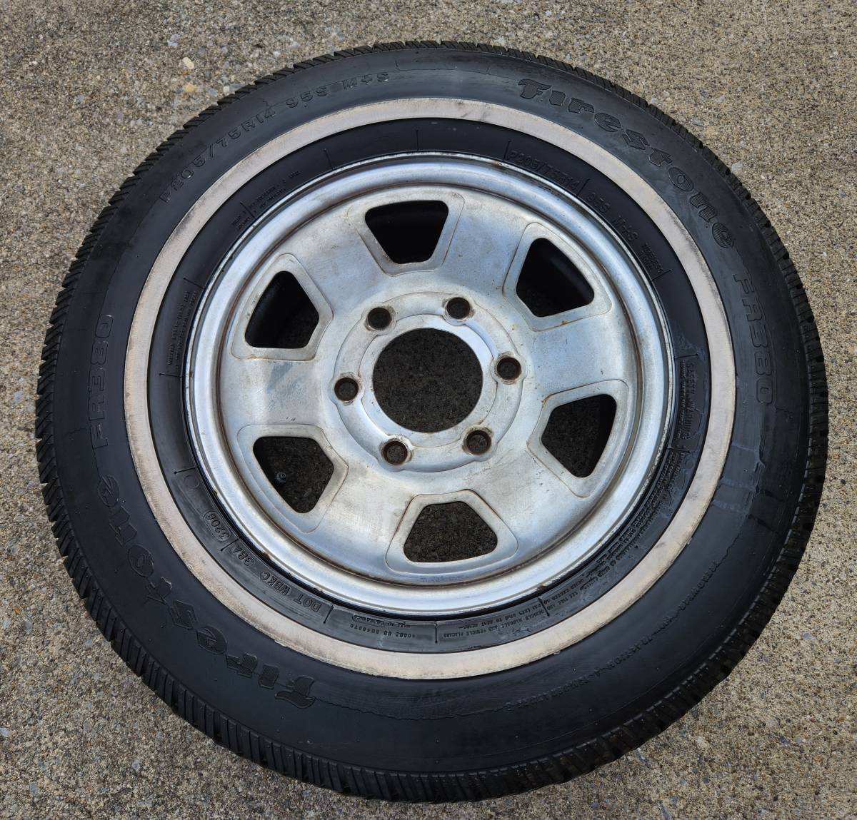 US MAZDA B2000 希少 純正ホイール 14インチ 5本セット 215/75R14 HANKOOK KINERGY ST 純正センターキャップ B2200 B2600 Bシリーズ 引取り_画像5