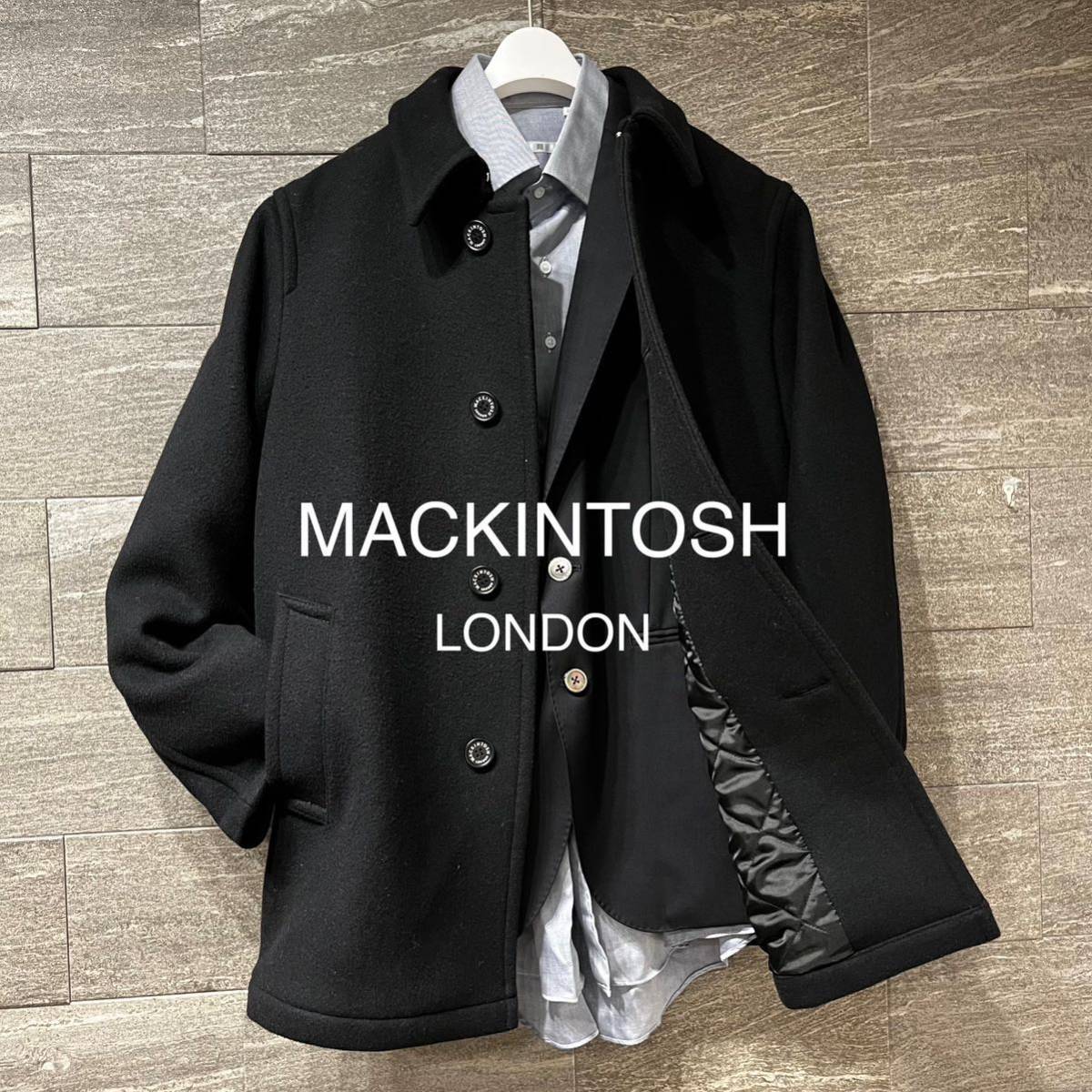 極美品 MACKINTOSH ダブルフェイス メルトン ショート丈 Pコート マッキントッシュ 40 ウール ショートコート_画像1