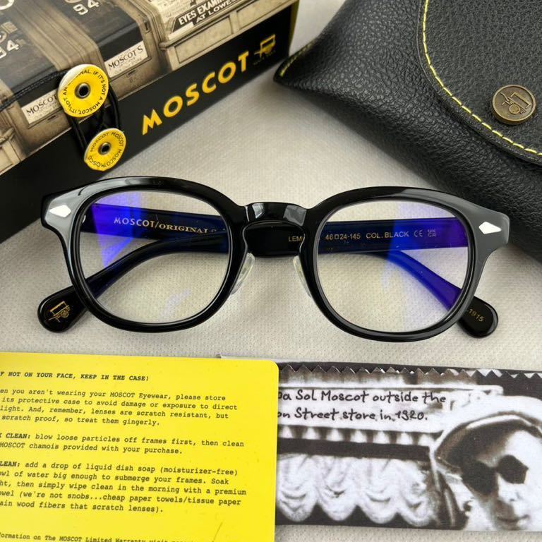 新作☆ MOSCOT モスコット LEMTOSH レムトッシュ ブラック 黒 46 24