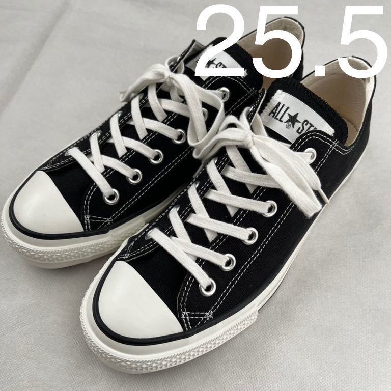 CONVERSE コンバース CANVAS ALL STAR J OX オールスター メイドインジャパン ブラック 黒 us7.0 25.5cm_画像1