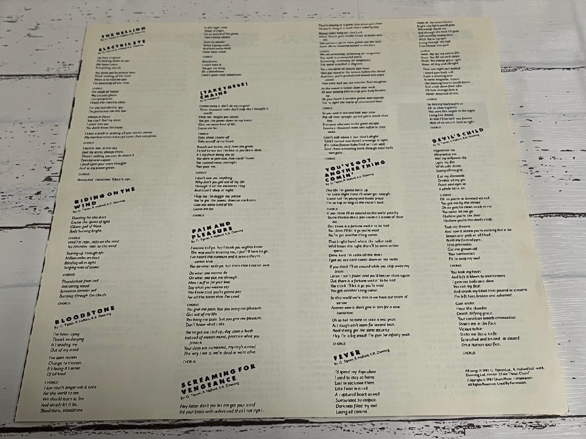 ■ Judas Priest ジューダス プリースト 復讐の叫び 25・3P-371 LP レコード 帯/歌詞カード付 ★_画像10