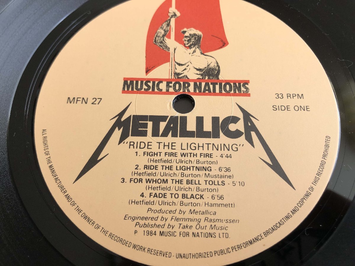 ■METALLICA メタリカ RIDE THE LIGHTNING ライド ザ ライトニング MFN 27 LP レコード UK盤 冊子付 ★_画像5