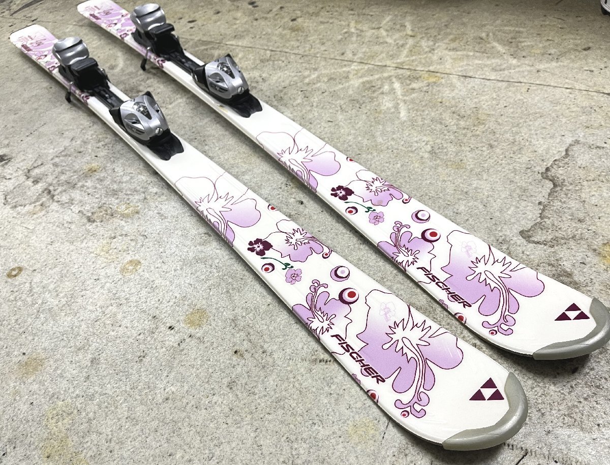 ■ 札幌発 スキー板 ( FISCHER JOY ) 150㎝ ビンディング （ FD4 ) 花柄 ピンク系 ★_画像1