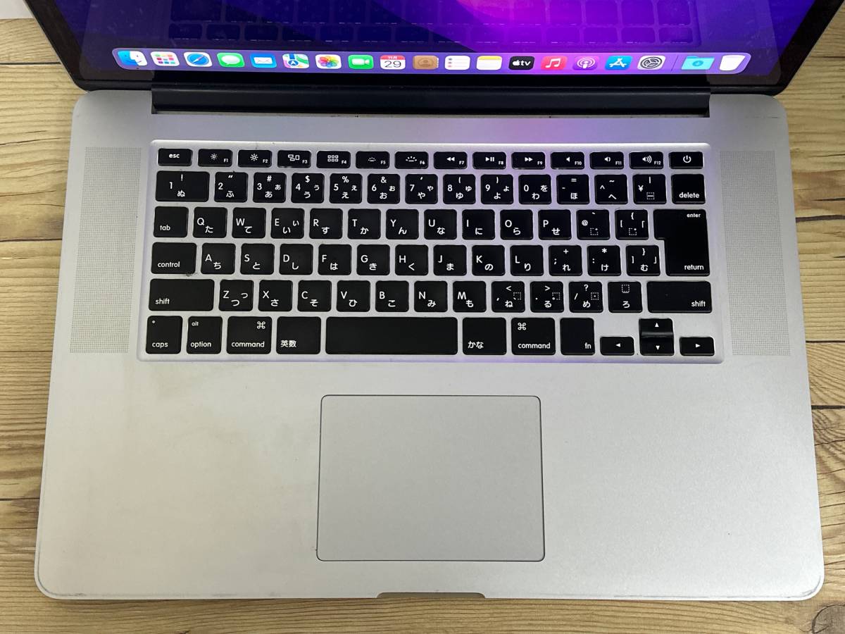 【美品♪】MacBook Pro 2015 Retina (A1398)[Core i7(4870HQ)2.5Ghz/RAM:16GB/SSD:512GB/15.4インチ]Montery 動作品 ※難 ジャンク扱い_画像2