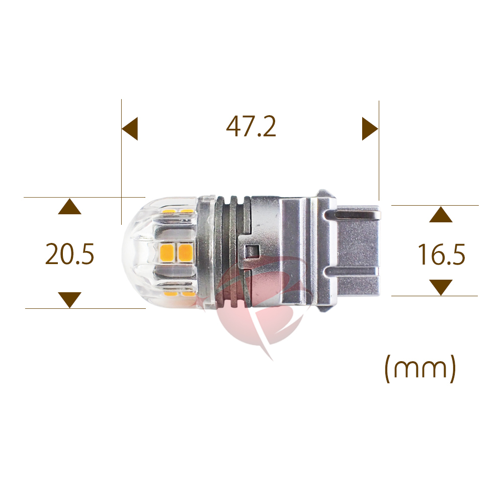 1年保証 3156 LEDバルブ -Classic Amber BL486- 2個セット アンバー ウインカー アメ車 パークシグナル ダブル球 3157_画像3