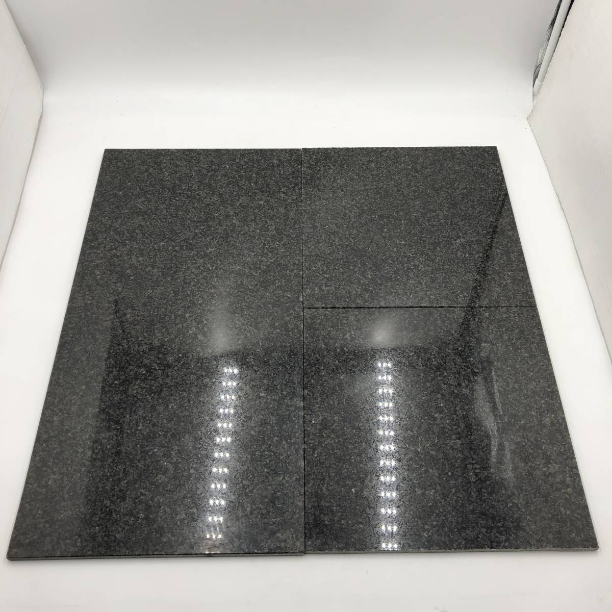 【未使用品】★黒御影石 3枚まとめ売り★正方形2枚 + 長方形1枚 高級 オーディオベース 飾り台
