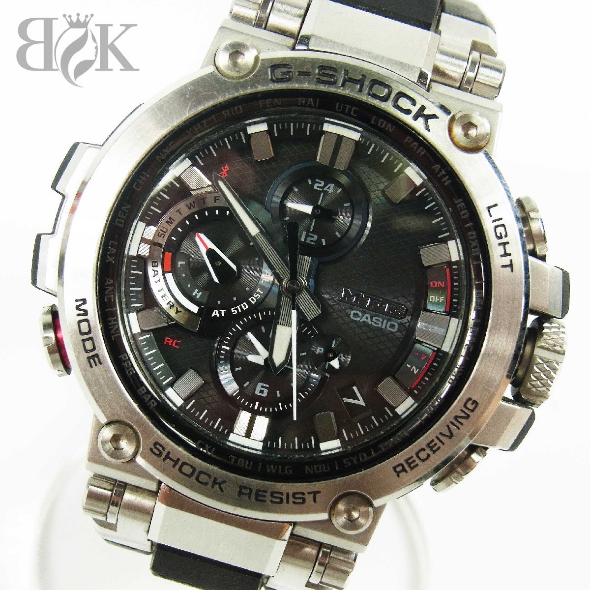 カシオ G-SHOCK MTG-B1000 メンズ 腕時計 電波ソーラー グレー文字盤 稼働品 CASIO 中古品 ♪_画像1