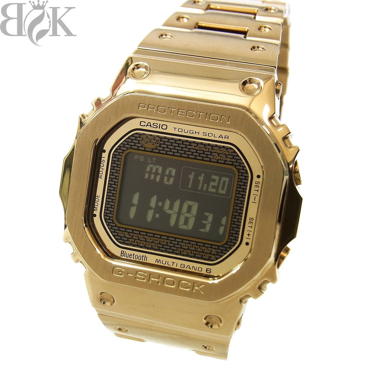 極美品 カシオ G-SHOCK 5000シリーズ GMW-B5000GD-9JF フルメタル メンズ 腕時計 デジタル タフソーラー ゴールド ブラック 動作品 〓