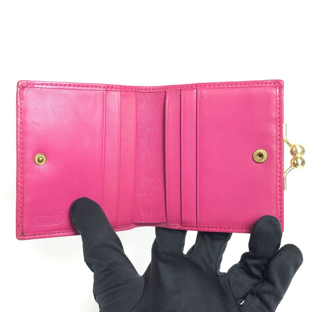 COACH コーチ がま口財布 二つ折り財布 シグネチャー キャンバス COACH コーチ がま口財布 二つ折り財布 シグネチャー キャンバス