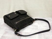 【中古】BVLGARI ブルガリ//マキシレッタレ ロゴマニア/キャンバス カーフ レザー・ショルダー バッグ・B5 _画像7