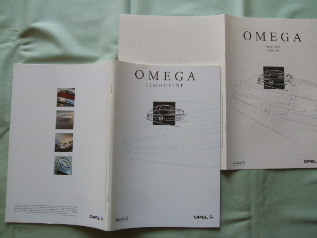 1999年1月 OPEL オペル オメガ 本国版カタログ_画像1