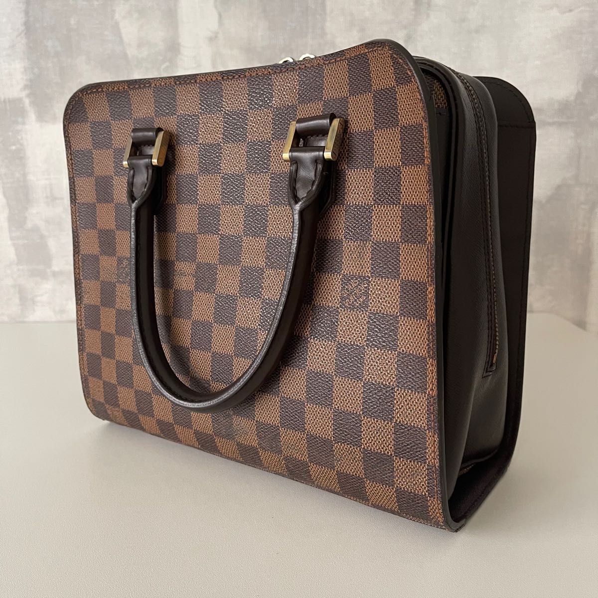 【特価】LOUIS VUITTON ルイヴィトン ダミエ　トリアナ ハンドバッグ エベヌ　N51155   廃盤品　希少品