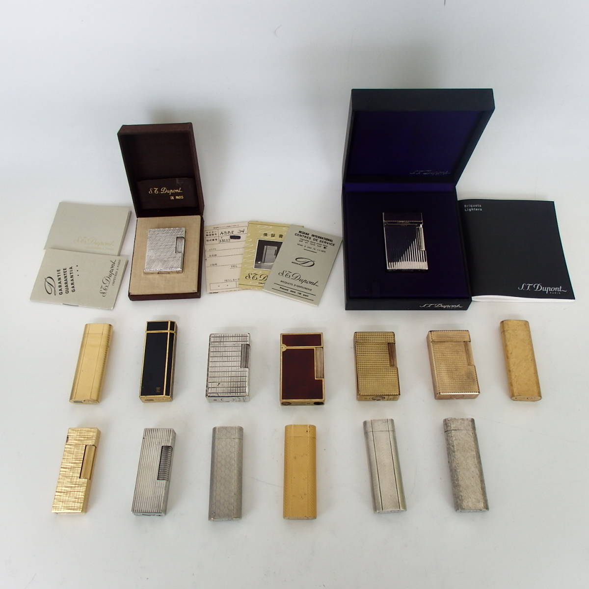 1円スタート 激レア 美品 S.T.Dupont デュポン Cartier カルティエ dunhill ダンヒル 保存箱 ライン2 ガスライター まとめ 1652 11-2_画像1