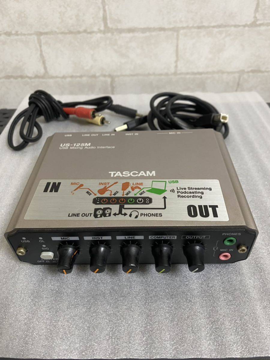 ☆TASCAM☆US-125M USBオーディオインターフェース ミキサー機能　中古_画像1