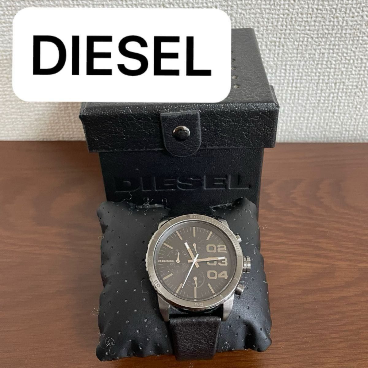 DIESEL ディーゼル 腕時計 DZ5329 黒 本革 メンズ腕時計 ディーゼル腕時計 クオーツ 箱あり