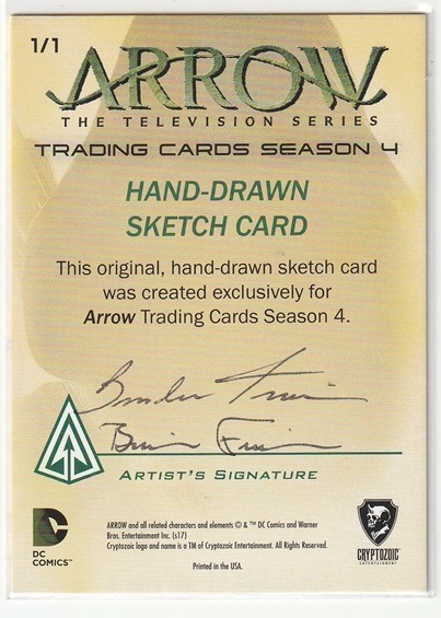 [1of1 sketch card ]ARROW THE TELEVISION SERIES autograph illustration autograph 