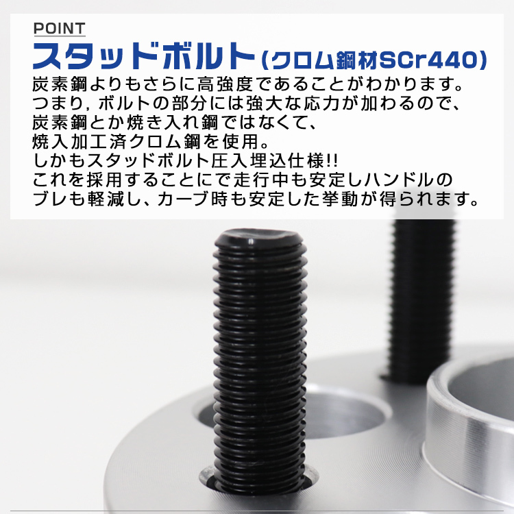 Durax 54mm ハブセン ワイドトレッドスペーサー 15mm 100-5H-P1.5 黒 ハブ一体型 ホイールスペーサー トヨタ マツダ 三菱 スバル 2枚セット_画像8